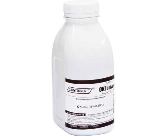 Купить Тонер IPM для OKI B401/B441/B451 бутль 75г Black (TDOUNVR-75) по лучшей цене