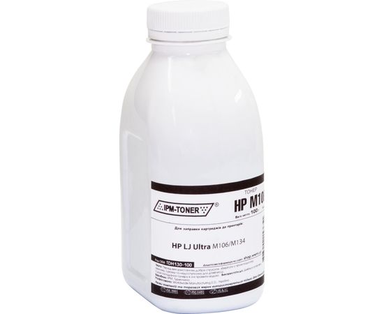 Купить Тонер IPM для HP LJ Ultra M106/M134 бутль 100г Black (TDH130-100) по лучшей цене