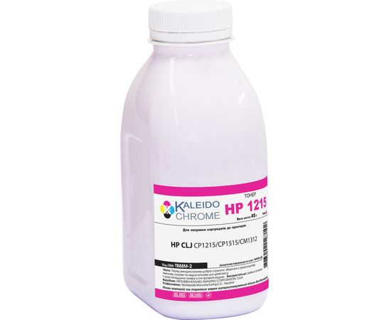 Купить Тонер Kaleidochrome для HP CLJ CP1215/CP1515/CM1312 бутль 45г Magenta (TB88M-2) по лучшей цене