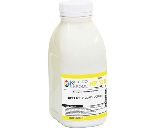 Купить Тонер Kaleidochrome для HP CLJ CP1215/CP1515/CM1312 бутль 45г Yellow (TB88Y-2) по лучшей цене
