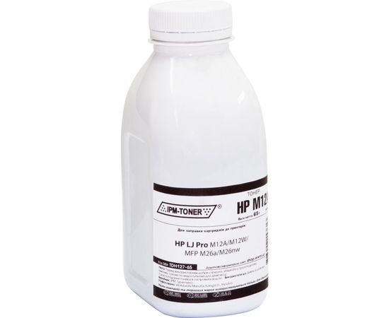 Купить Тонер IPM для HP LJ Pro M12A/M12W/MFP M26a/M26nw бутль 65г Black (TDH127-65) по лучшей цене