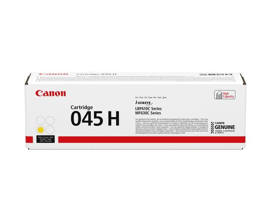 Купить Картридж тонерный Canon 045H для MF-610/630 2200 копий Yellow (1243C002) по лучшей цене