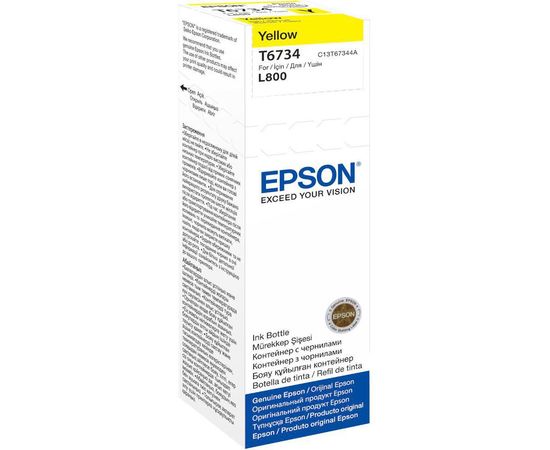 Купить Контейнер с чернилами Epson для L800 Yellow (C13T67344A) по лучшей цене