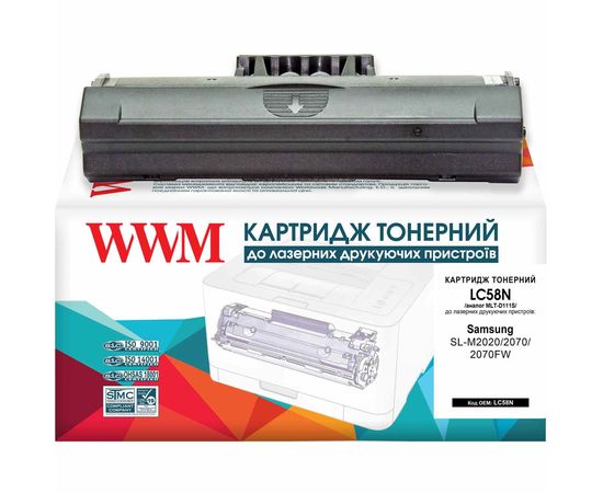 Купить Картридж тонерный WWM для Samsung SL-M2020/2070/2070FW аналог MLT-D111S Black (LC58N) по лучшей цене