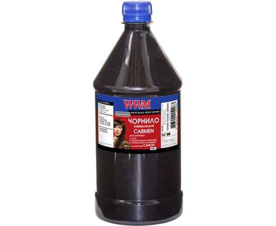 Купить Чернила WWM CARMEN для Canon 1000г Photo Black Водорастворимые (CU/PB-4) универсальные по лучшей цене