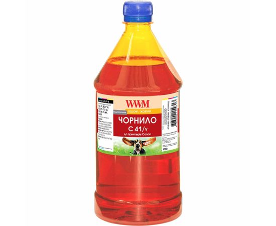 Купить Чернила WWM для Canon CL-41С/CL-51С/CLI-8Y 1000г Yellow Водорастворимые (C41/Y-4) по лучшей цене