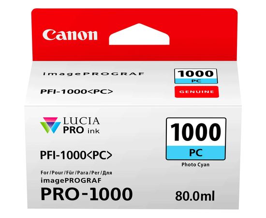 Купить Картридж Canon для imagePROGRAF Pro-1000 PFI-1000 Photo Cyan (0550C001) по лучшей цене
