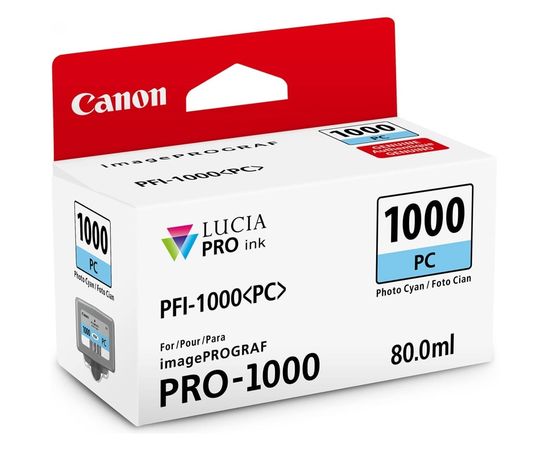 Купить Картридж Canon для imagePROGRAF Pro-1000 PFI-1000 Photo Cyan (0550C001) по лучшей цене