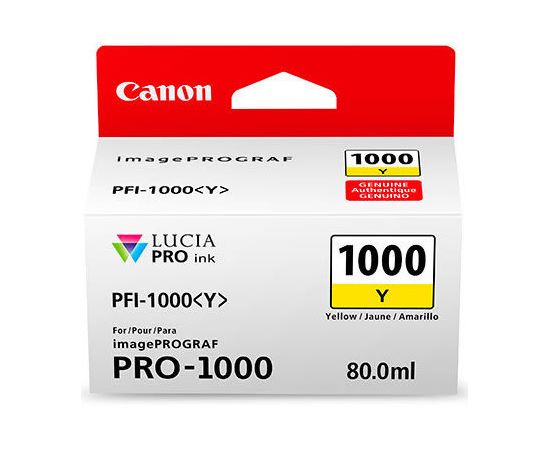 Купить Картридж Canon для imagePROGRAF Pro-1000 PFI-1000 Yellow (0549C001) по лучшей цене