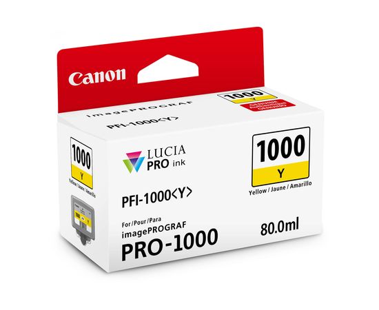 Купить Картридж Canon для imagePROGRAF Pro-1000 PFI-1000 Yellow (0549C001) по лучшей цене