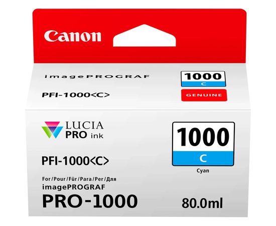 Купить Картридж Canon для imagePROGRAF Pro-1000 PFI-1000 Cyan (0547C001) по лучшей цене