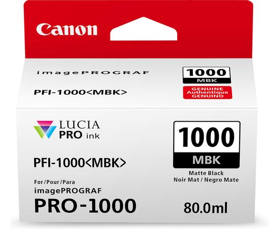 Купить Картридж Canon для imagePROGRAF Pro-1000 PFI-1000 Matte Black (0545C001) по лучшей цене