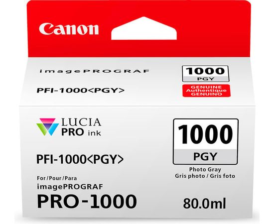 Купить Картридж Canon для imagePROGRAF Pro-1000 PFI-1000 Photo Gray (0553C001) по лучшей цене