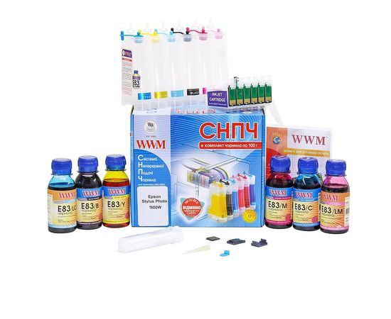 Купить Система непрерывной подачи чернил WWM для Epson Stylus Photo 1500W (IS.0269-1) со светостойкими чернилами E83 по лучшей цене