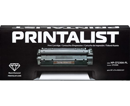 Купить Картридж тонерный PRINTALIST для HP LJ Pro M203/227 аналог CF230A Black (HP-CF230A-PL) по лучшей цене