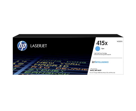 Купить Картридж тонерный HP 415X для CLJ Pro M454dn/479dw 6000 копий Cyan (W2031X) по лучшей цене