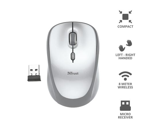 Купить Мышка Trust Yvi Wireless White (23386) по лучшей цене