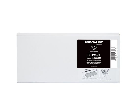 Купить Картридж PRINTALIST для Epson WorkForce Pro WF-M5799DWF/WF-M5299DW аналог C13T965140 Black (PL-T9651) по лучшей цене