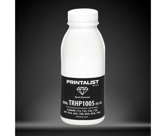 Купить Тонер PRINTALIST для HP LJ P1005/1006/1505 бутль 95г Black (TRHP1005-95-PL) по лучшей цене