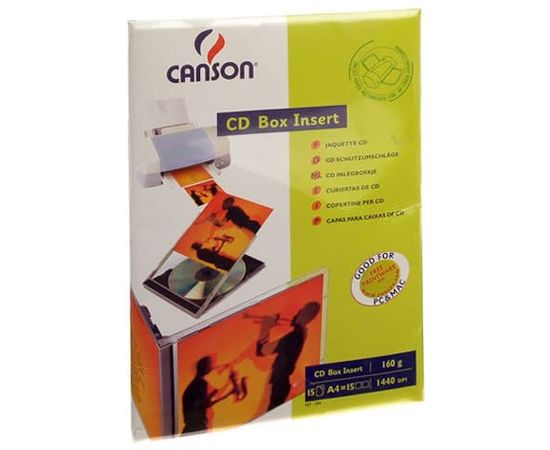 Купить Вкладыш Canson для CD/ DVD 160г/м кв, A4, 15л (872846) по лучшей цене