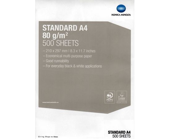 Купить Бумага офисная Konica Minolta class B двухсторонняя 80г/м кв, A4, 500л (WWMID-70856) по лучшей цене