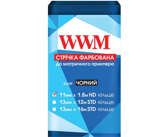 Купить Лента WWM 11мм х 1.8м HD кольцо Black (R11.1.8H) по лучшей цене
