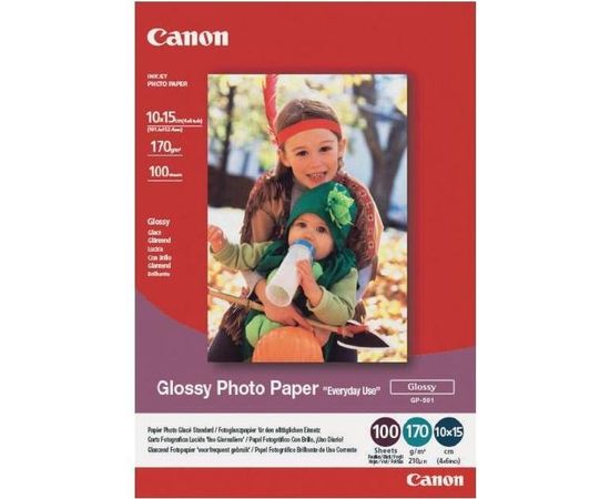 Купить Фотобумага Canon глянцевая 170г/м кв, 10см x 15см, 100л (0775B003) по лучшей цене