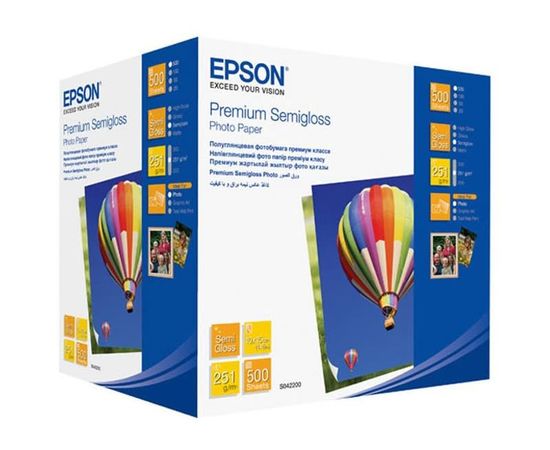 Купить Фотобумага Epson Premium полуглянцевая 251г/м кв, 10см x 15см, 500л (C13S042200) по лучшей цене