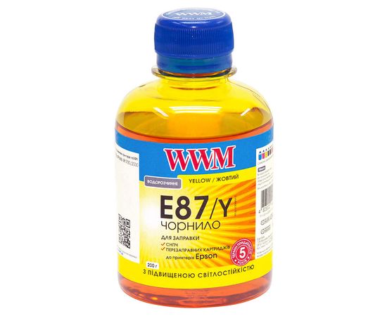 Купить Чернила WWM для Epson Stylus Photo R1900/R2000 200г Yellow Водорастворимые (E87/Y) светостойкие по лучшей цене