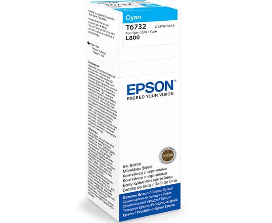 Купить Контейнер с чернилами Epson для L800 Cyan (C13T67324A) по лучшей цене