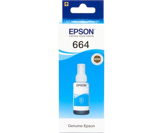 Купить Контейнер с чернилами Epson для L110/L210/L300 Cyan (C13T66424A) по лучшей цене