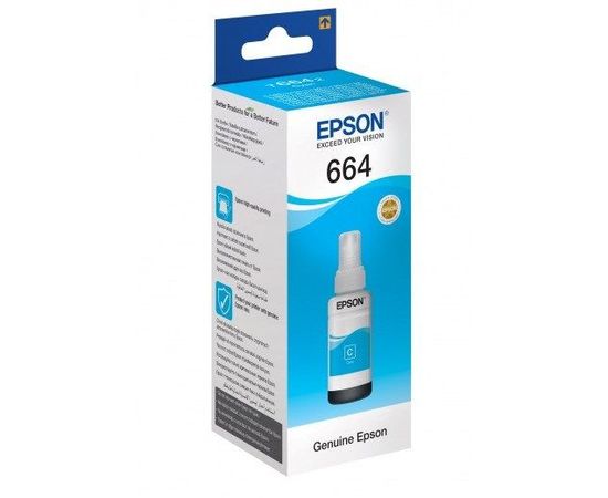 Купить Контейнер с чернилами Epson для L110/L210/L300 Cyan (C13T66424A) по лучшей цене