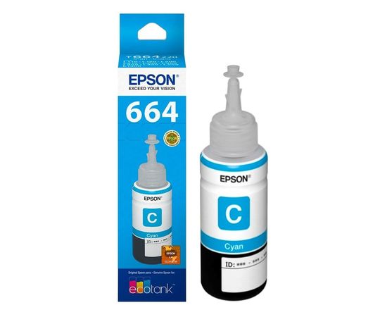 Купить Контейнер с чернилами Epson для L110/L210/L300 Cyan (C13T66424A) по лучшей цене