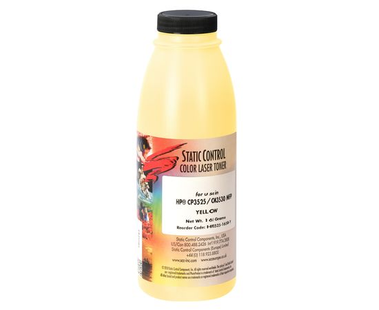Купить тонер HP CLJ CP3525 165г (7k) yellow Static Control по лучшей цене