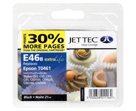 Купить Картридж JetTec для Epson Stylus C63/C65/C83 аналог C13T04714A Black (110E004601) повышенной емкости по лучшей цене