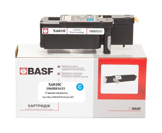 Купить Картридж тонерный BASF для Xerox Phaser 6000/6010N аналог 106R01631 Cyan (BASF-KT-X6010C) по лучшей цене