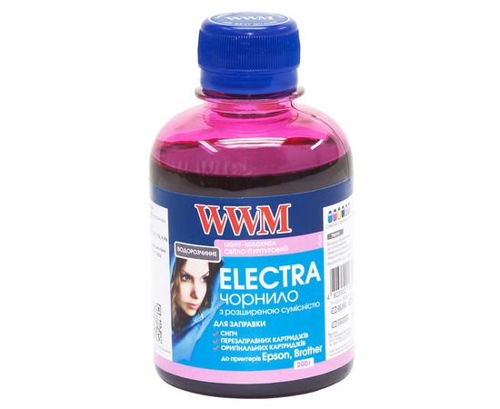 Купить Чернила WWM ELECTRA для Epson 200г Light Magenta Водорастворимые (EU/LM) универсальные по лучшей цене