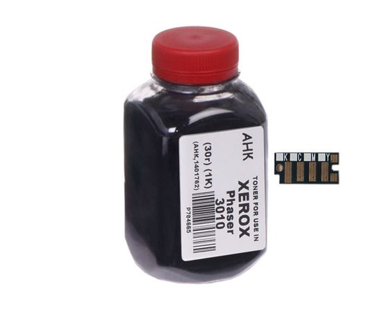 Купить Тонер+чип АНК для Xerox Phaser 3010 ( тонер АНК, чип АНК) бутль 30г Black (1401725) по лучшей цене
