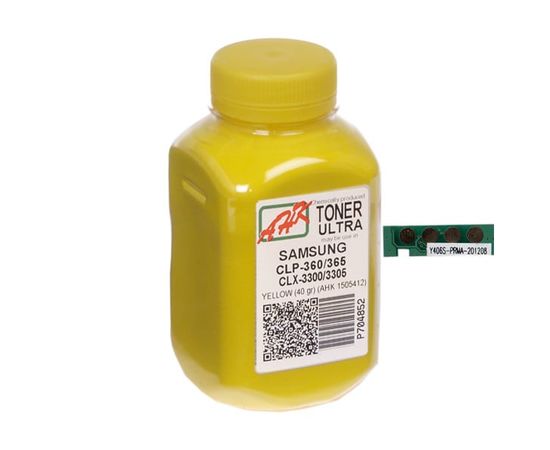 Купить Тонер+чип АНК для Samsung CLP-360/365/CLX-3300 ( тонер АНК, чип АНК) бутль 40г 1000 копий Yellow (1505416) по лучшей цене
