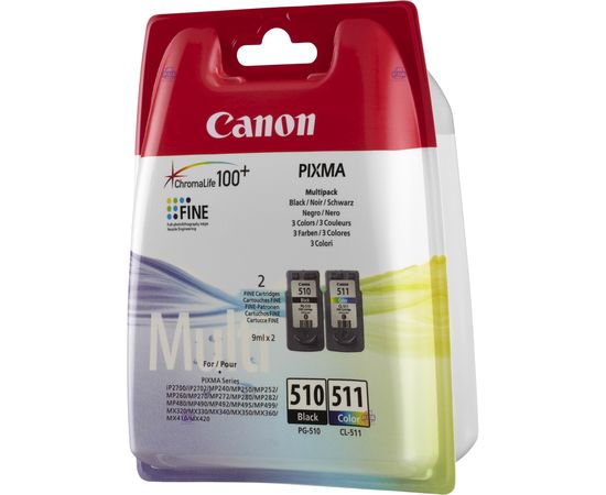 Купить Комплект струйных картриджей Canon для Pixma MP230/MP250/MP270 PG-510/CL-511 Black/Color (2970B010) Multipack по лучшей цене