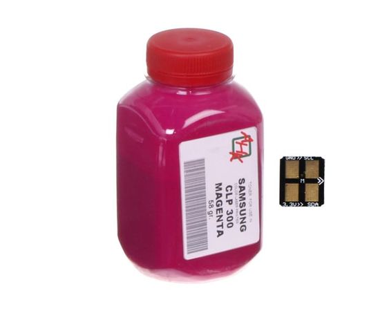 Купить Тонер+чип АНК для Samsung CLP-300 ( тонер АНК, чип АНК) бутль 58г Magenta (1500230) по лучшей цене