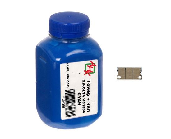 Купить Тонер+чип АНК для Konica Minolta MC 1600 ( тонер АНК, чип АНК) бутль 85г Cyan (1501332) по лучшей цене