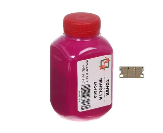 Купить Тонер+чип АНК для Konica Minolta MC 1600 ( тонер АНК, чип АНК) бутль 85г Magenta (1501342) по лучшей цене