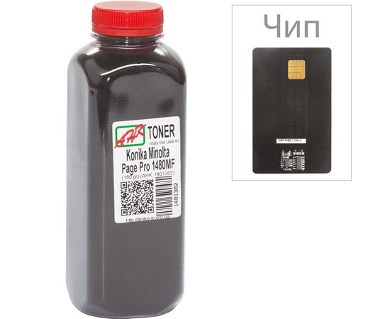 Купить Тонер+чип АНК для Konica Minolta PP1480MF ( тонер АНК, Smart card АНК) бутль 180г Black (1401304) по лучшей цене