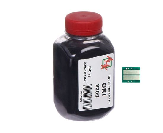 Купить Тонер+чип АНК для OKI B2200 ( тонер АНК, чип АНК) бутль 80г Black (1400559) по лучшей цене