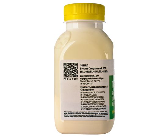 Купить Тонер Brother специальный BCS HL-3040 флакон, 50 г, желтый Patron (PN-BCS-Y-050) по лучшей цене