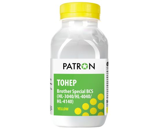 Купить Тонер Brother специальный BCS HL-3040 флакон, 50 г, желтый Patron (PN-BCS-Y-050) по лучшей цене