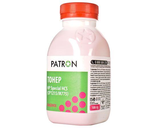Купить Тонер HP специальный HCS флакон, 100 г, пурпурный Patron (PN-HCS-M-100) по лучшей цене