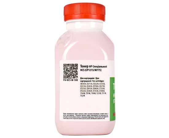 Купить Тонер HP специальный HCS флакон, 100 г, пурпурный Patron (PN-HCS-M-100) по лучшей цене