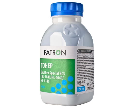 Купить Тонер Brother специальный BCS HL-3040 флакон, 50 г, голубой Patron (PN-BCS-C-050) по лучшей цене